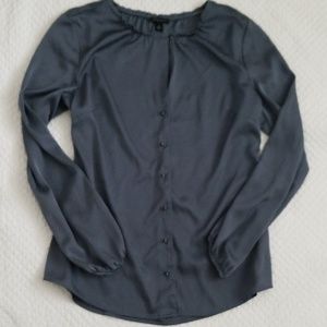 EUC Ann Taylor Silk blouse LS Button front size M